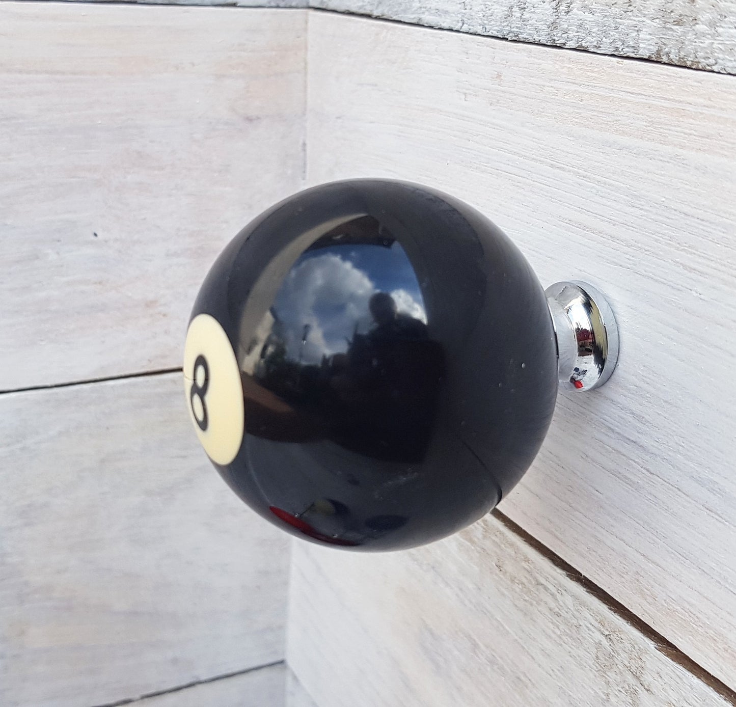 black ball 8 pool ball cabinet pull handle