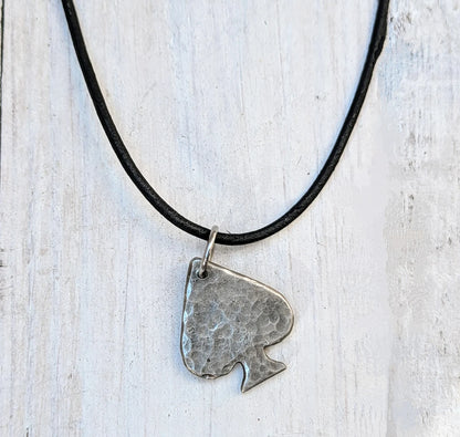 ACE of SPADES Sterling Silver Handmade Pendant