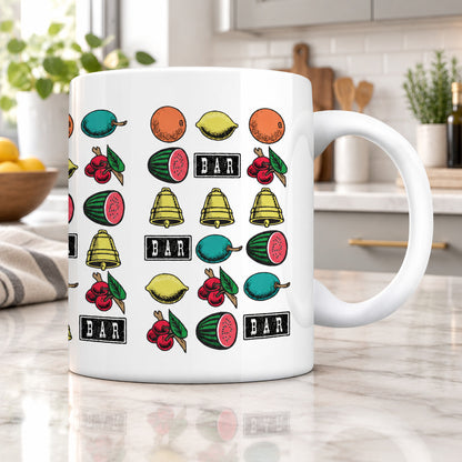 FRUIT MACHINE Slot Machine Vintage Retro Art Coffee Mug
