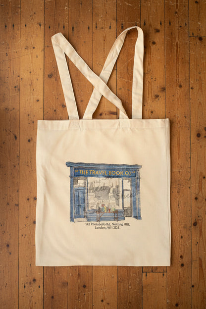 notting hill book shop travel book co vintage print tote shopping bag
