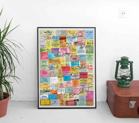 punk-vintgae-gig-ticket-wall-print