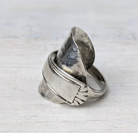 Sterling SILVER Birmingham 1958 Spoon Ring