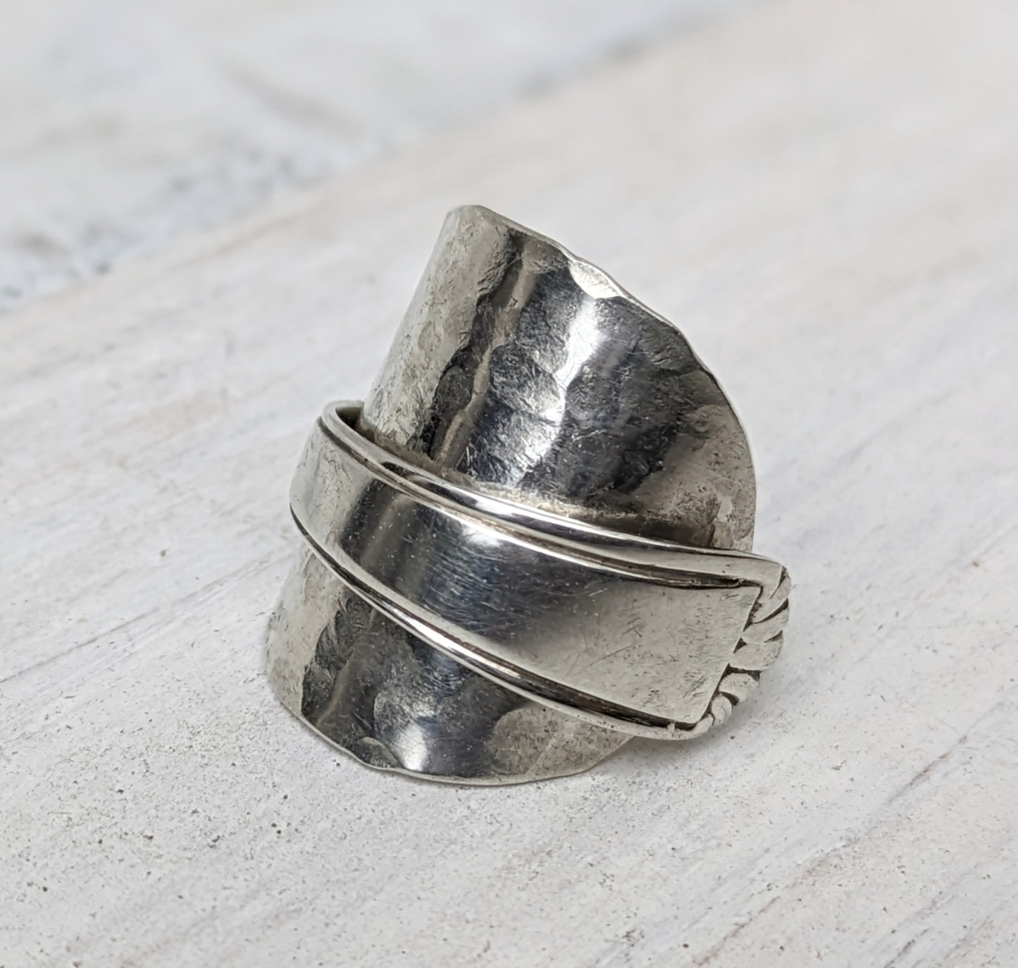 Sterling SILVER Birmingham 1958 Spoon Ring