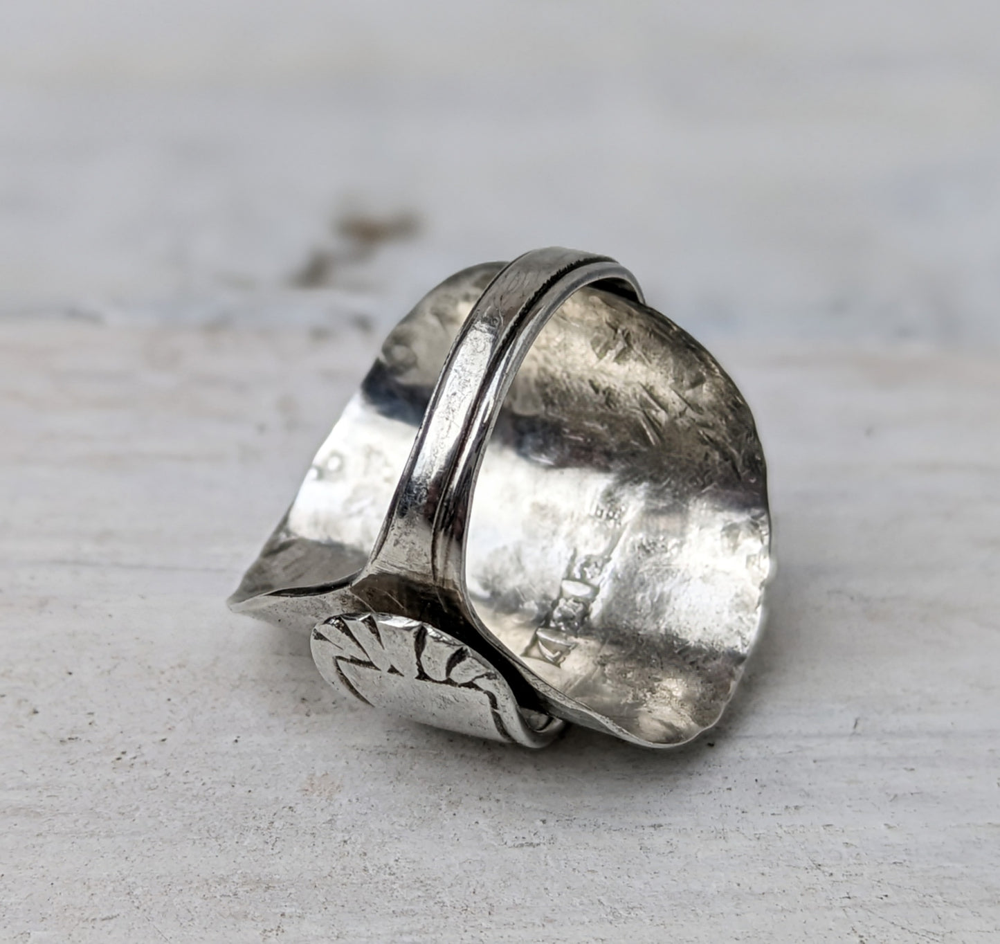 Sterling SILVER Birmingham 1958 Spoon Ring