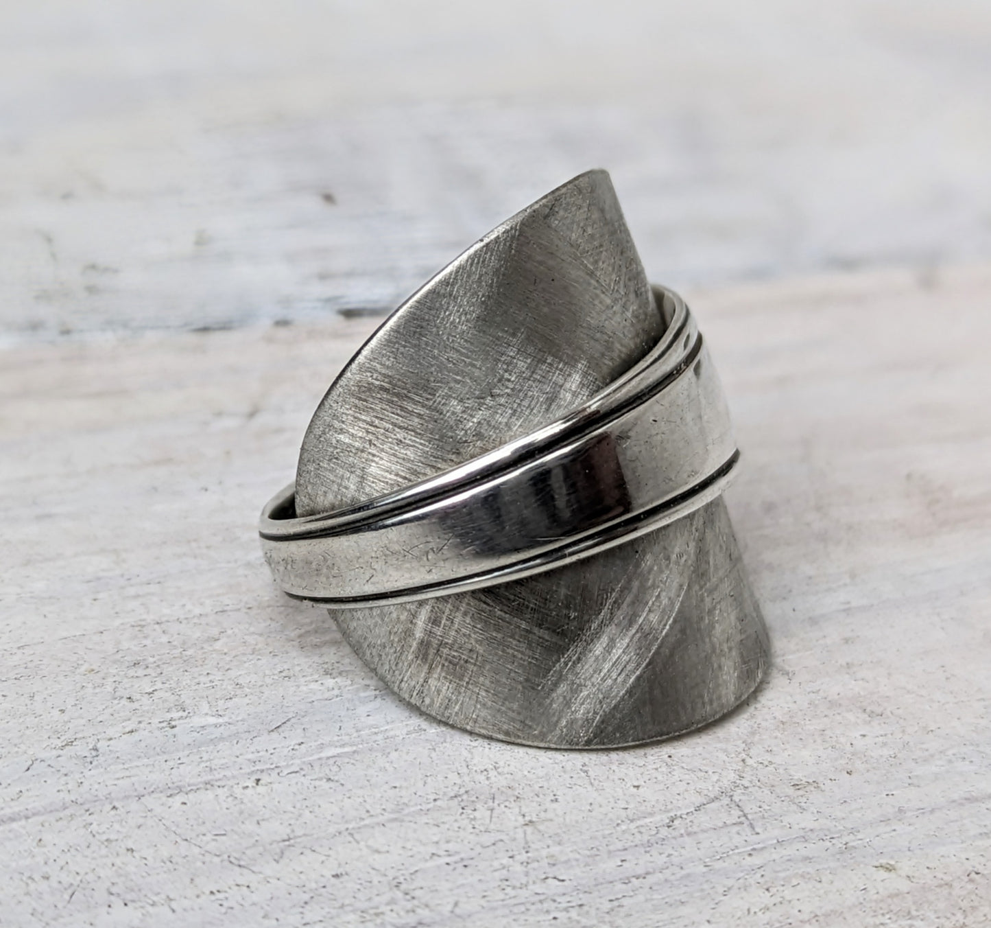 Sterling SILVER Birmingham 1958 Spoon Ring