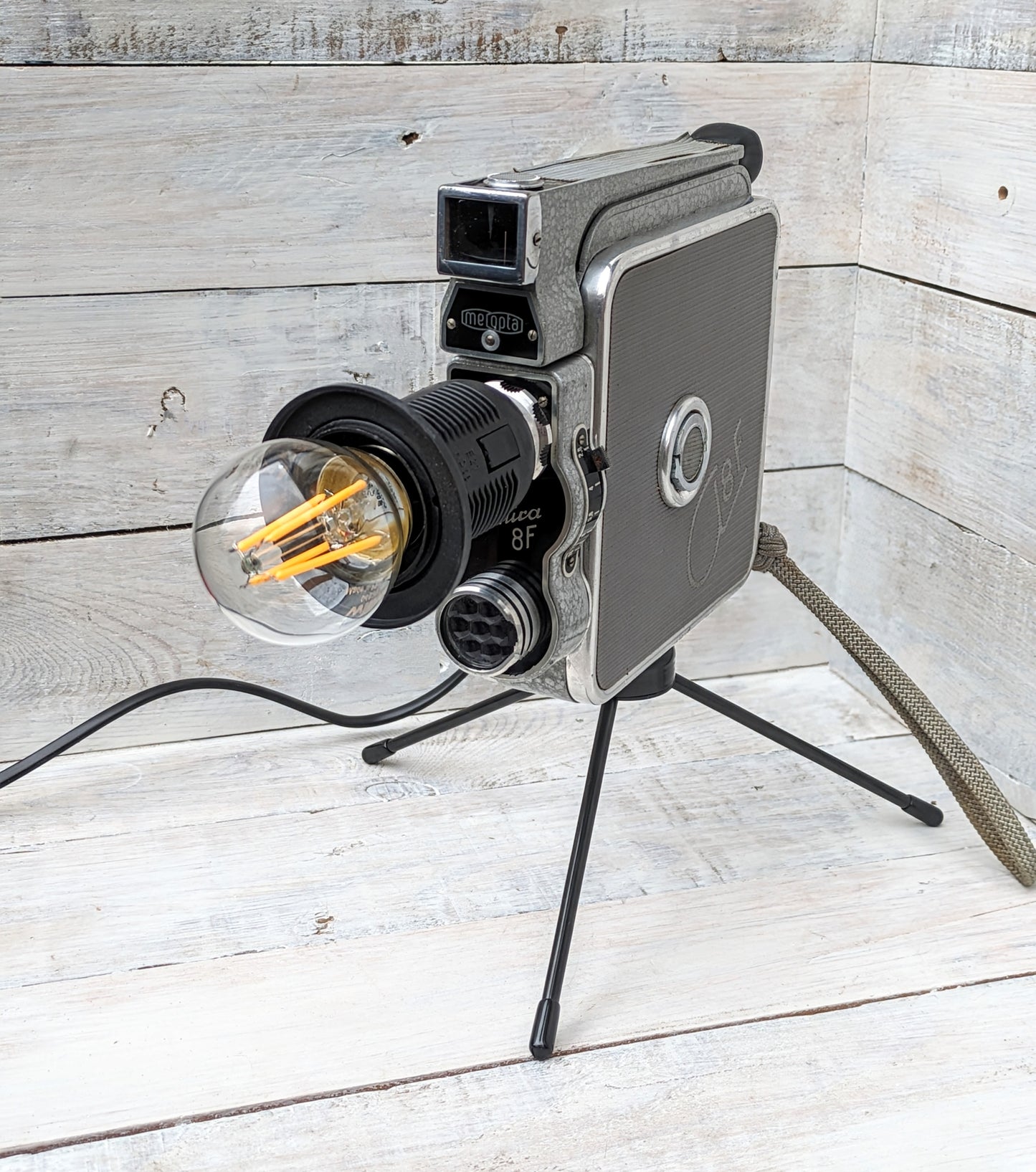 1960s Vintage Cine Movie Camera Lamp - Table Desk Lamp - Mancave