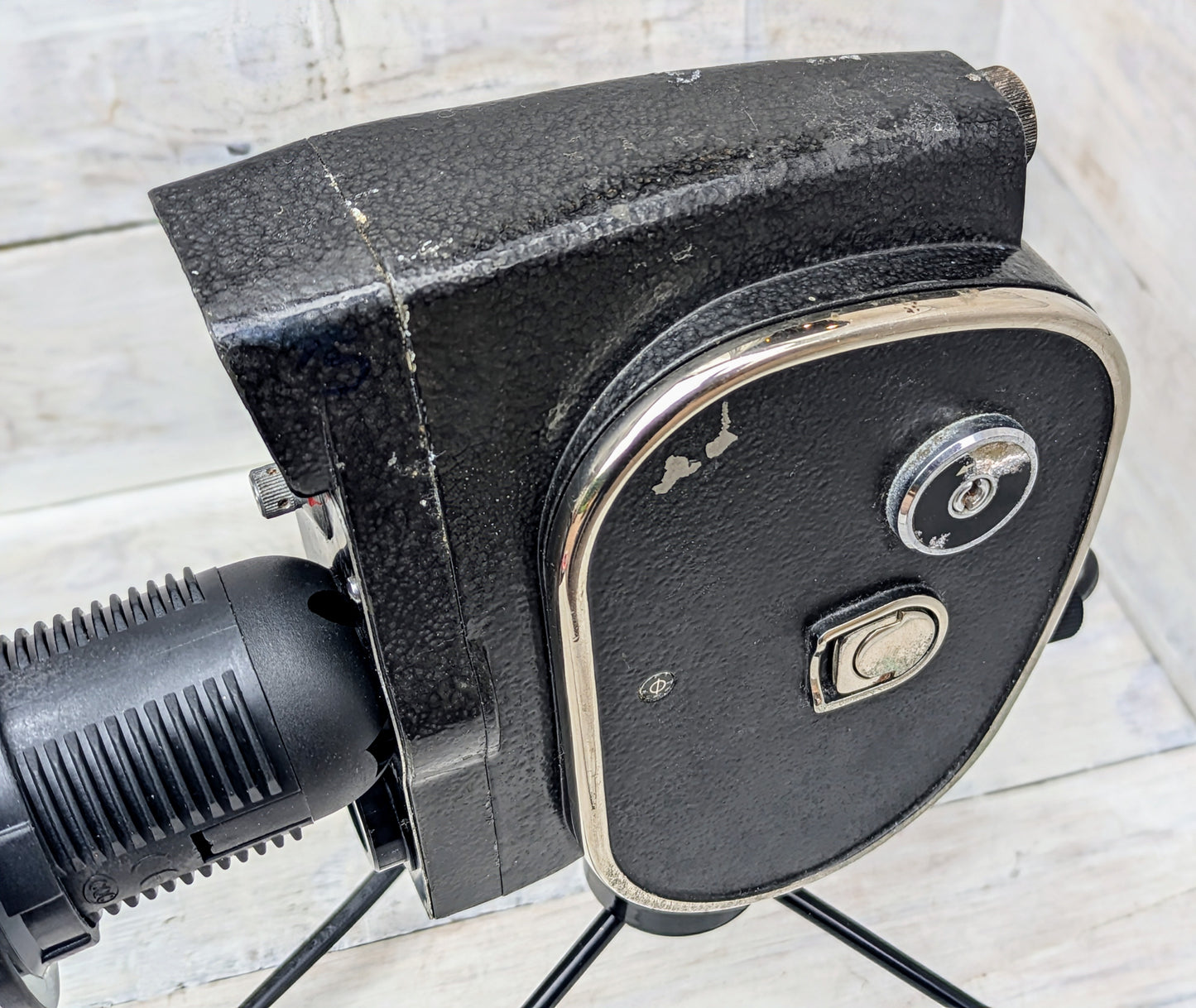 Repurposed 1960s Vintage Cine Movie Camera Lamp - Table Desk Lamp - Mancave