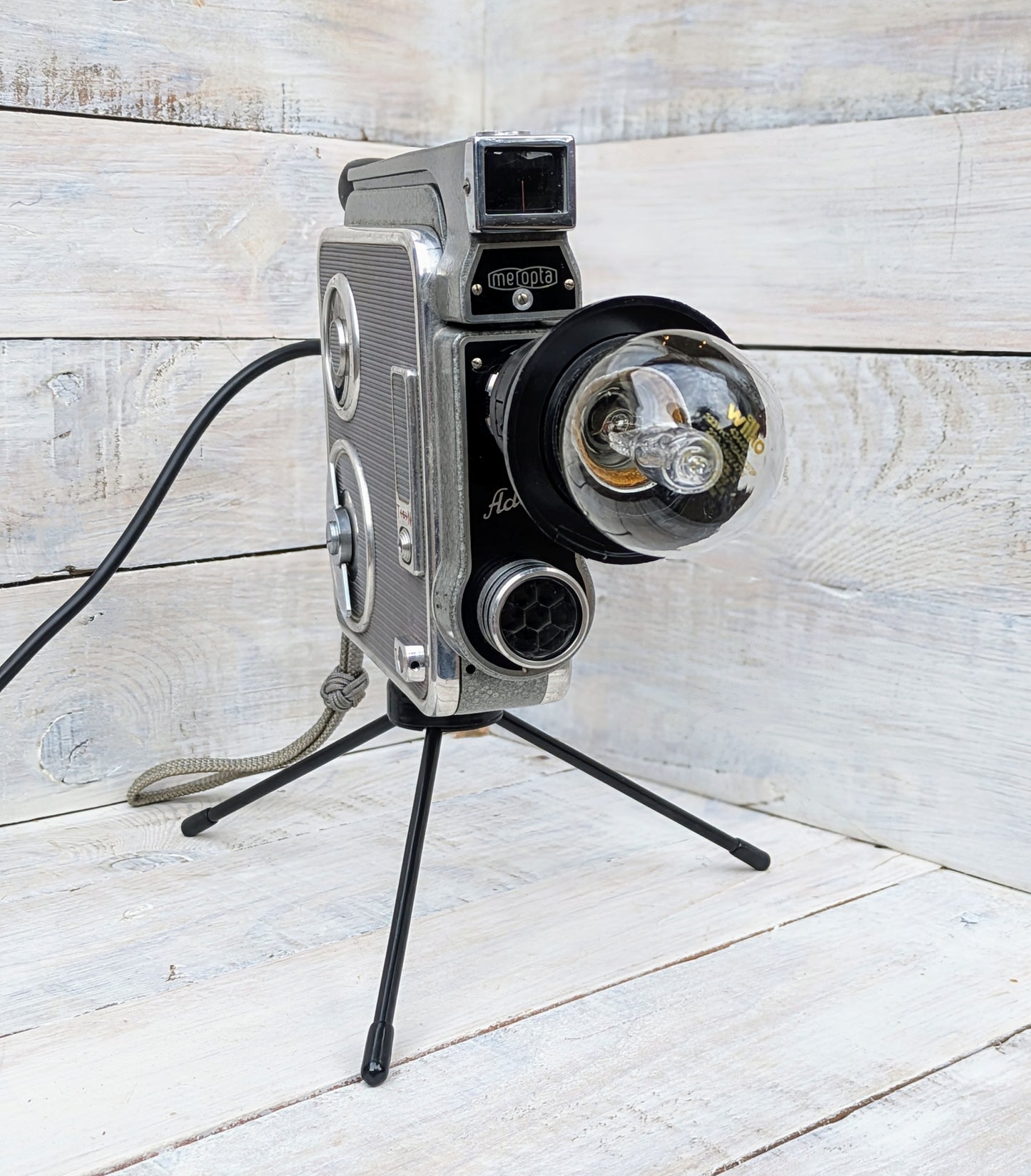 1960s Repurposed Vintage Cine Movie Camera Desk Lamp