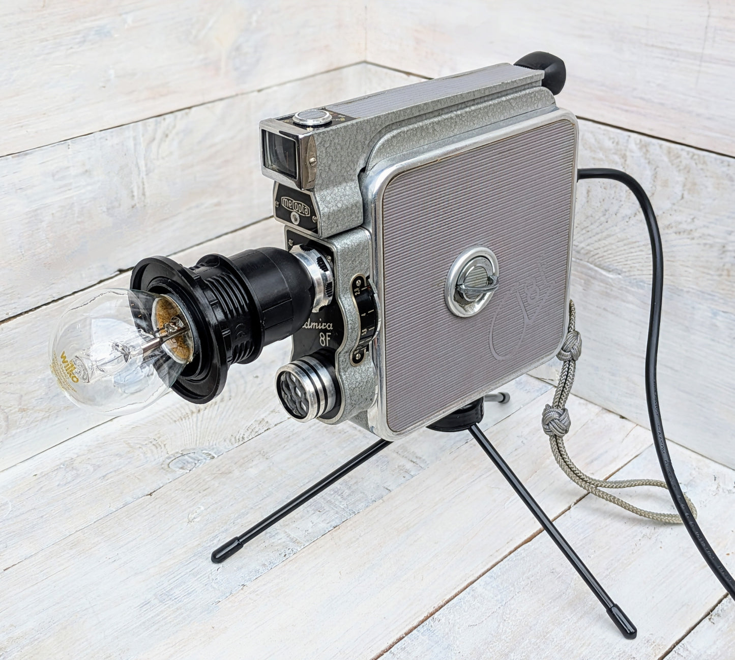 1960s Repurposed Vintage Cine Movie Camera Desk Lamp