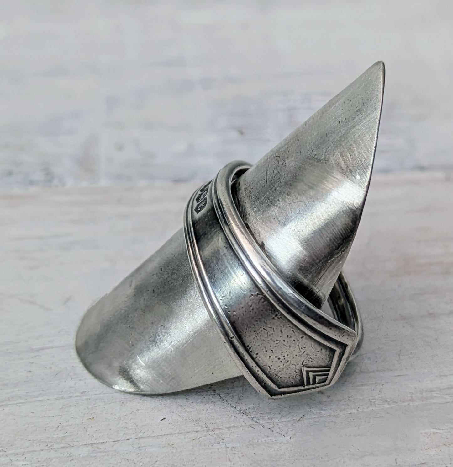 1936 Sterling Silver Baby Spoon Ring