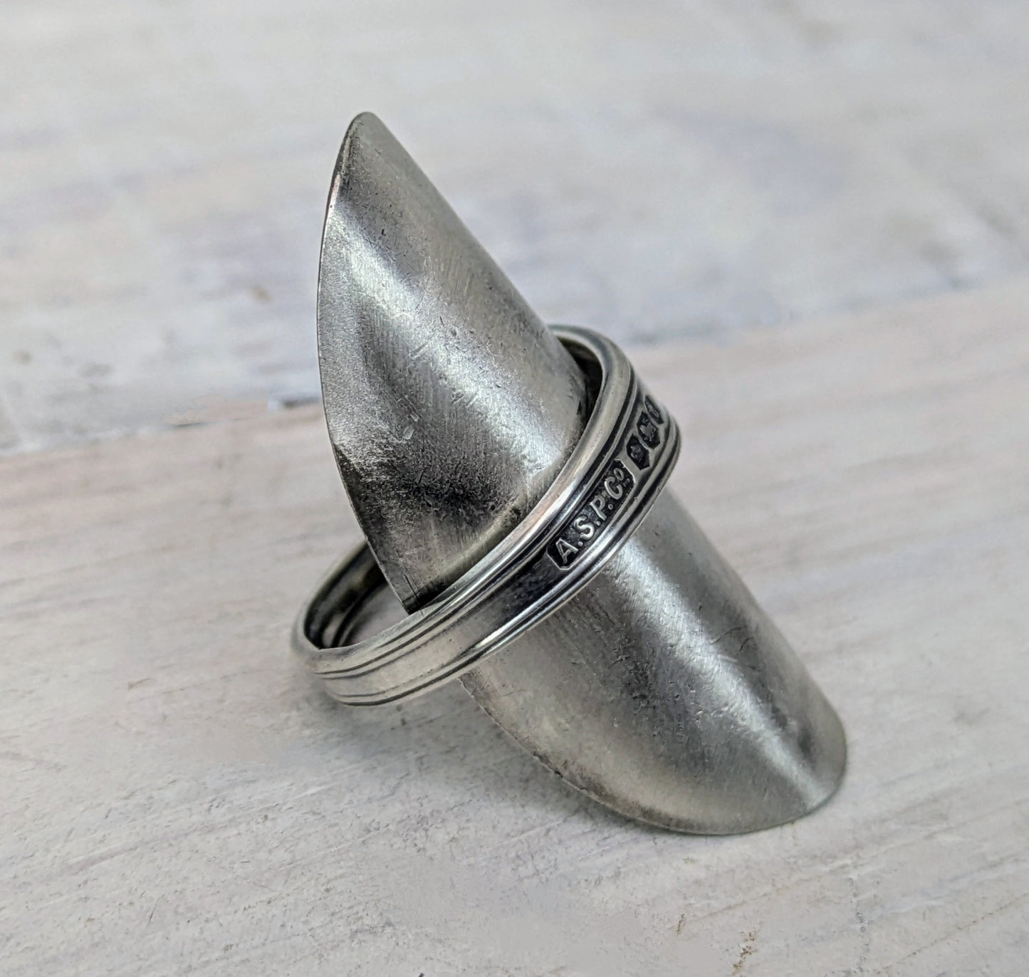 1936 Sterling Silver Baby Spoon Ring