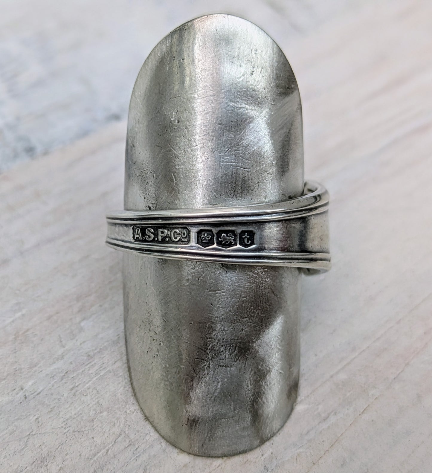 1936 Sterling Silver Baby Spoon Ring