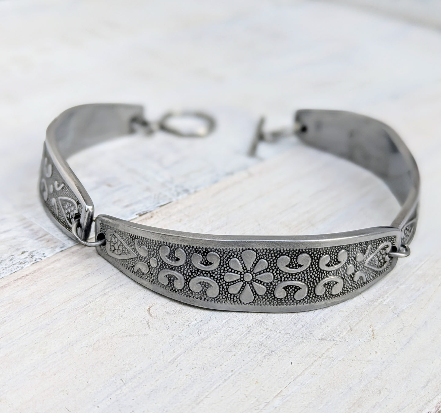 Stainless Steel Unisex Handmade Floral Bracelet