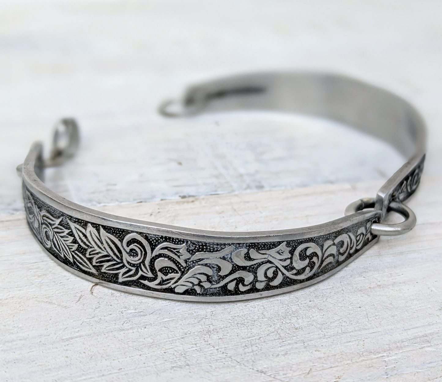 Stainless Steel Unisex Handmade Floral Bracelet