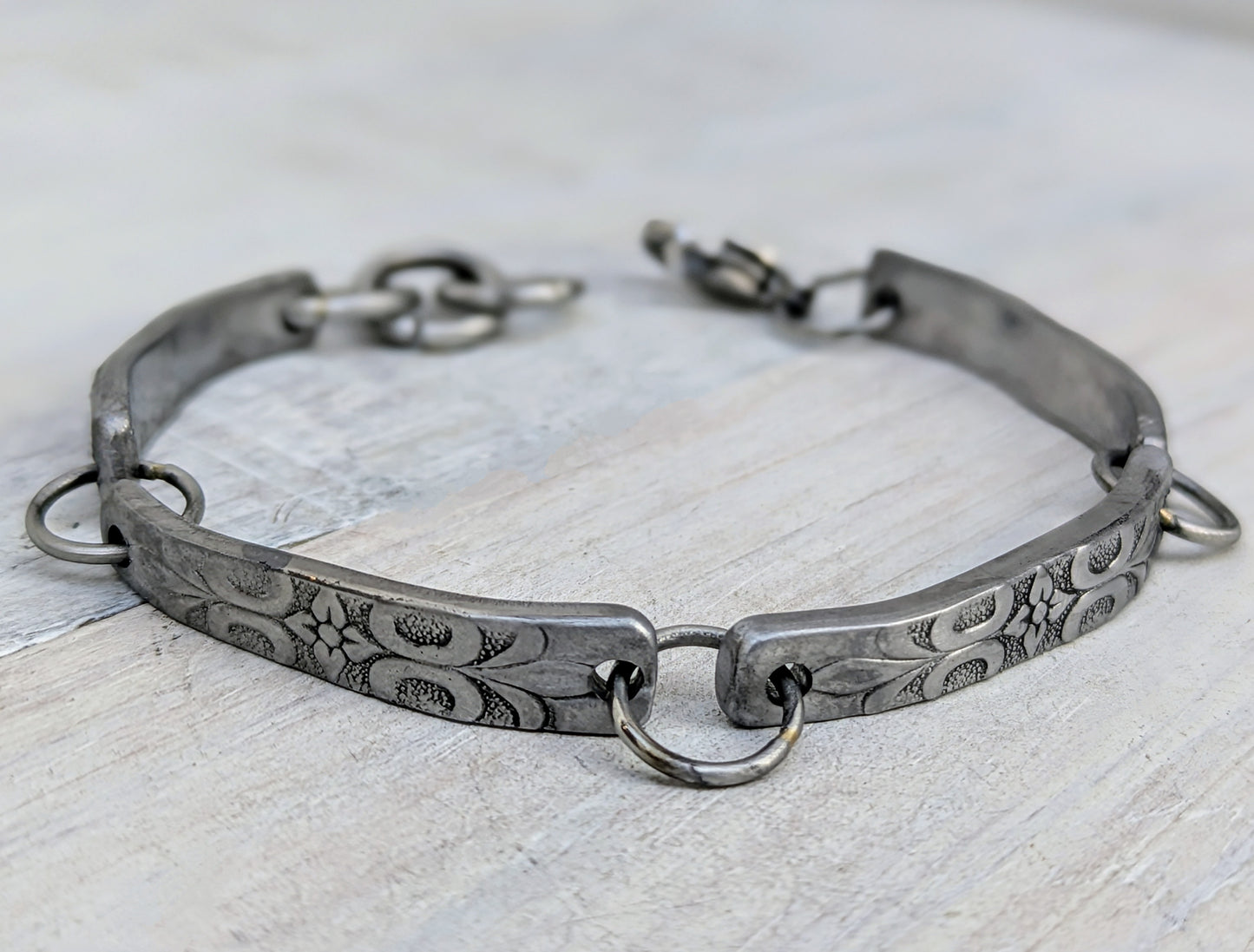 Stainless Steel Unisex Handmade Floral Bracelet