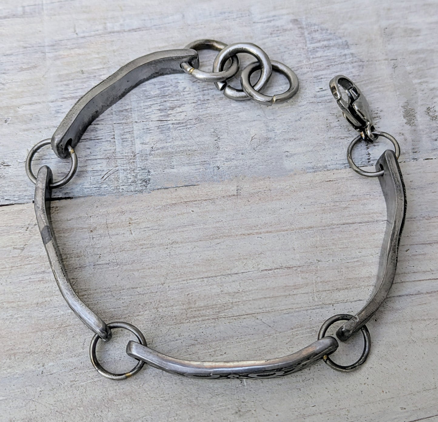 Stainless Steel Unisex Handmade Floral Bracelet