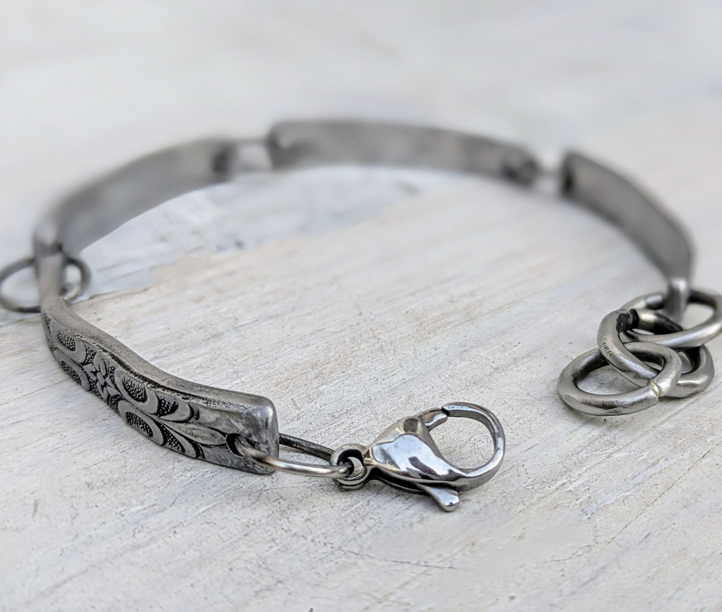 Stainless Steel Unisex Handmade Floral Bracelet