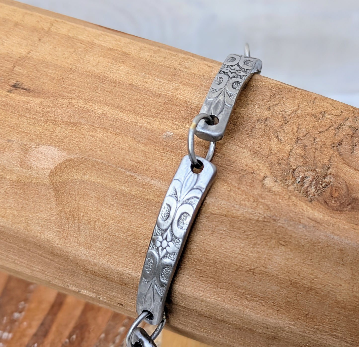 Stainless Steel Unisex Handmade Floral Bracelet