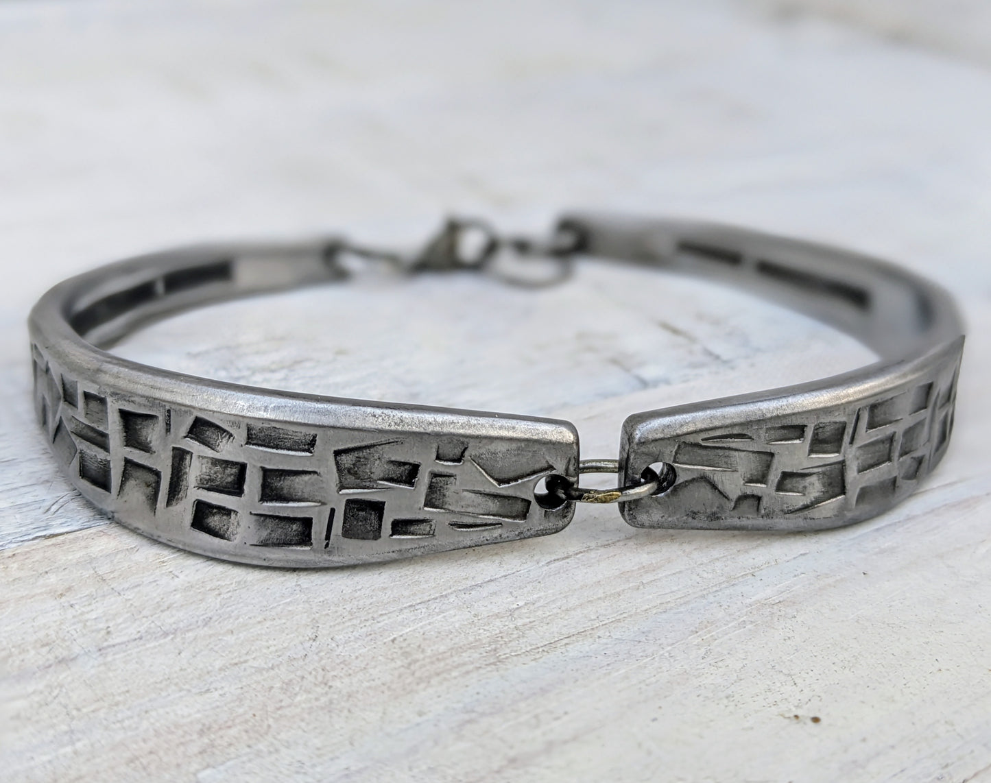 Stainless Steel Unisex Handmade Mosaic Pattern Bracelet