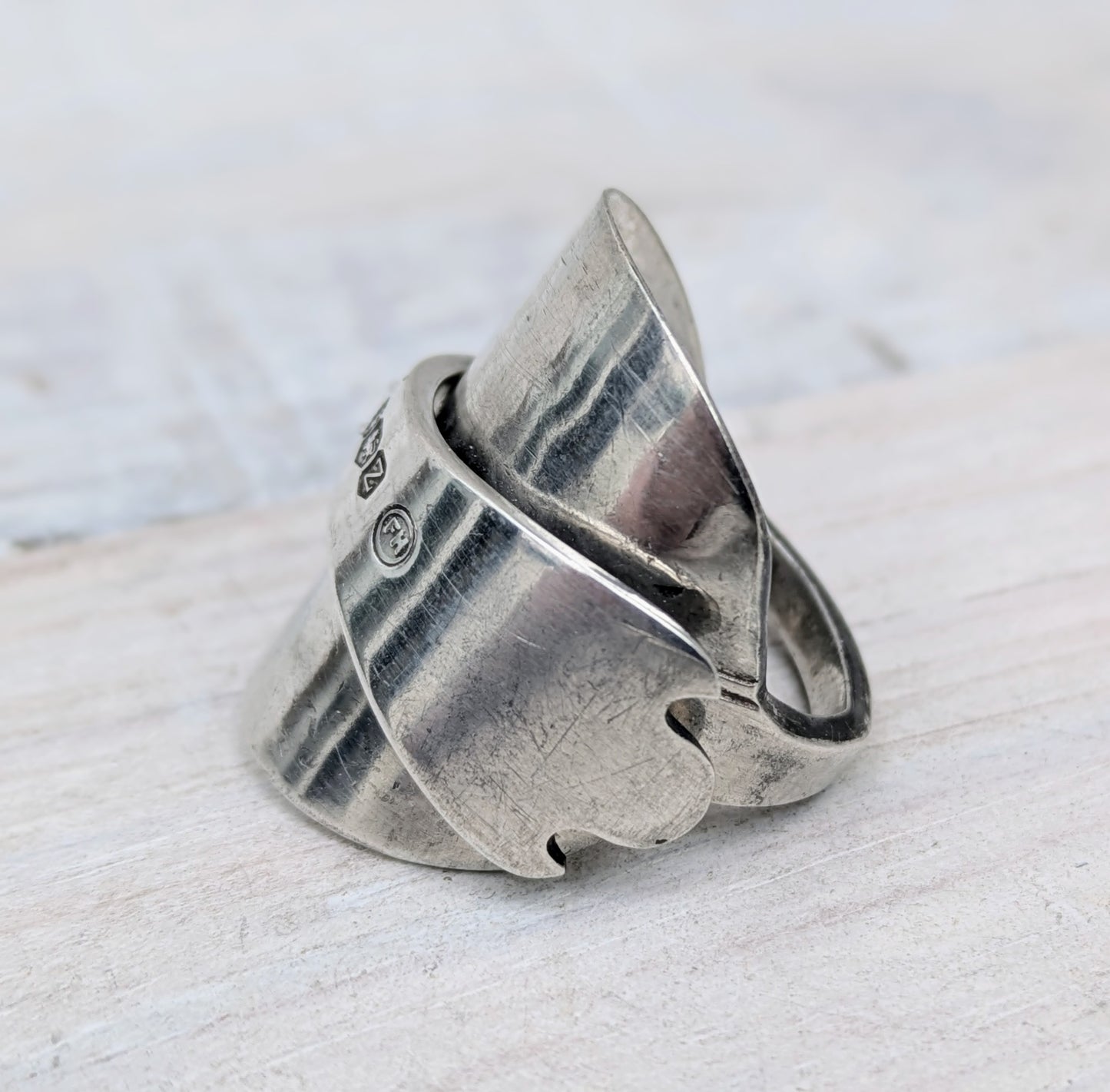 1967 Sheffield Sterling Silver Spoon Ring