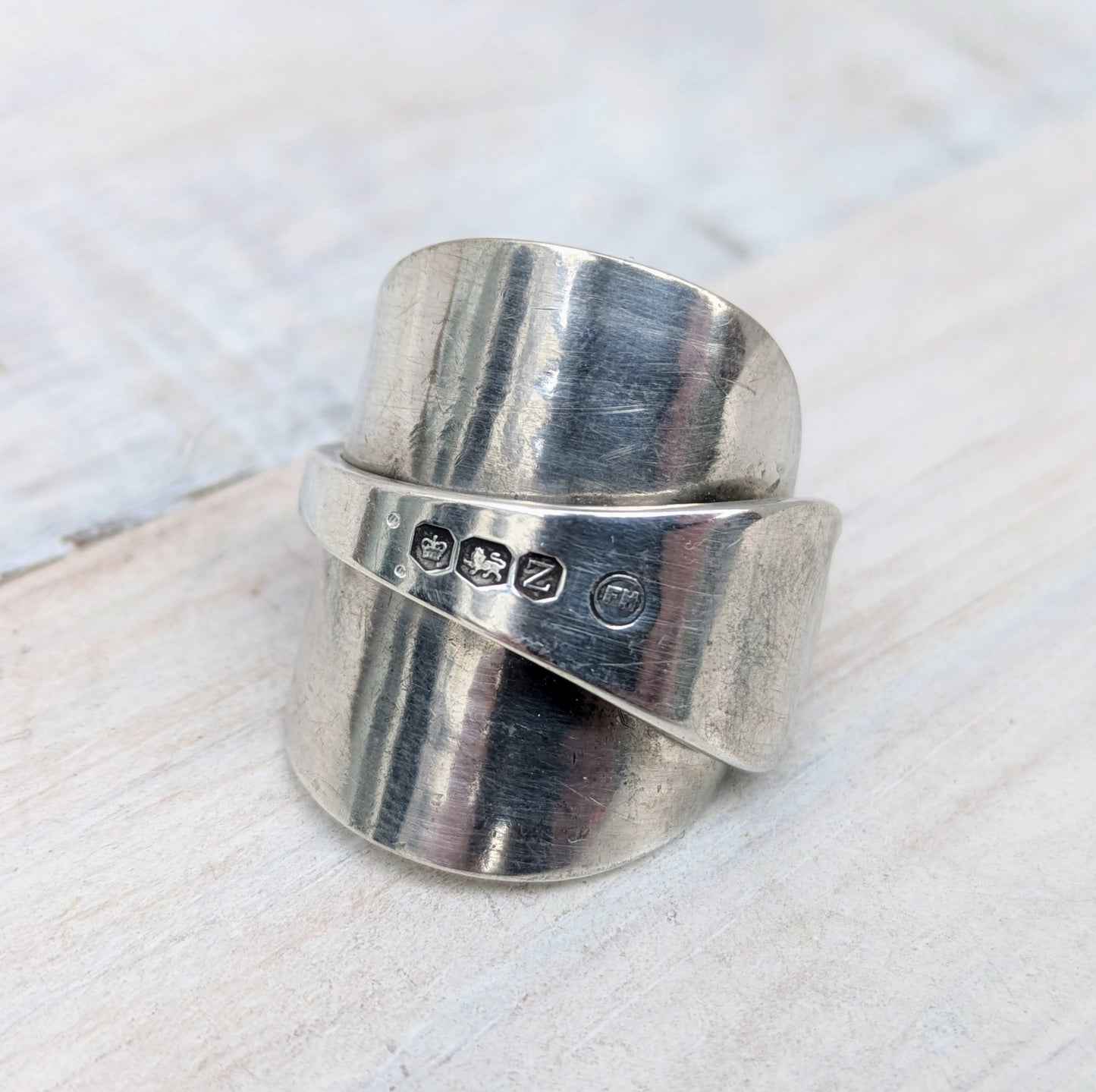 1967 Sheffield Sterling Silver Spoon Ring