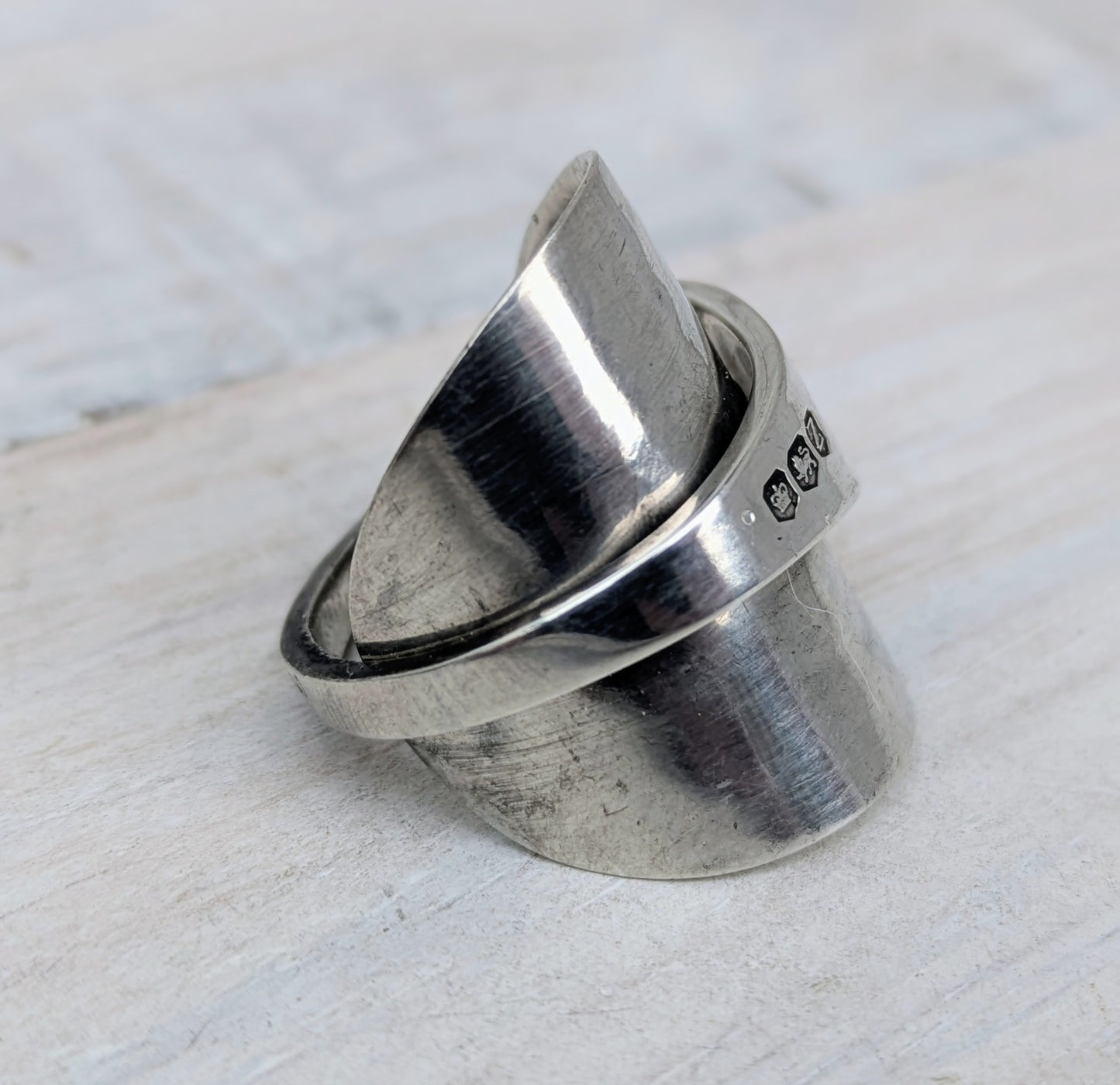 1967 Sheffield Sterling Silver Spoon Ring