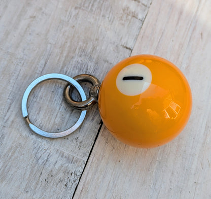mini pool ball no 1 key ring