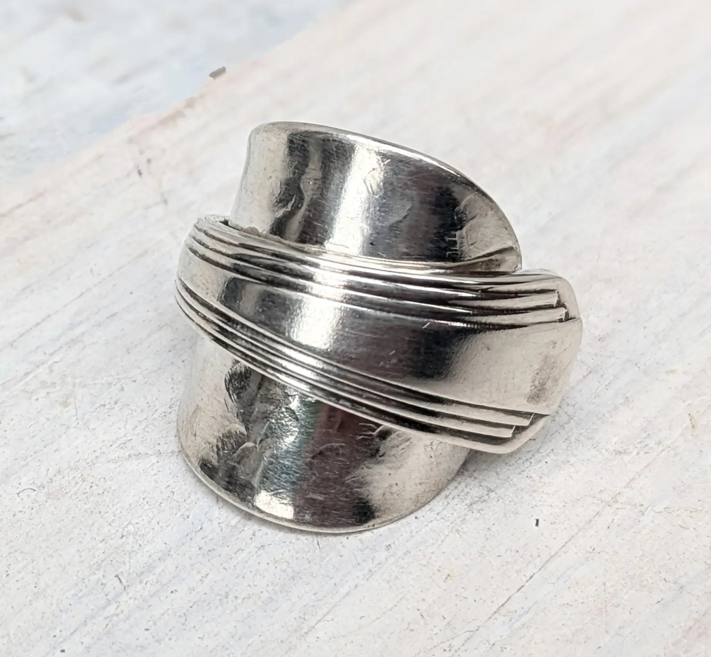 Vintage Art Deco Unisex Spoon Ring