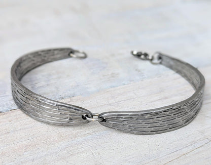 Stainless Steel Patterend Handmade Bracelet