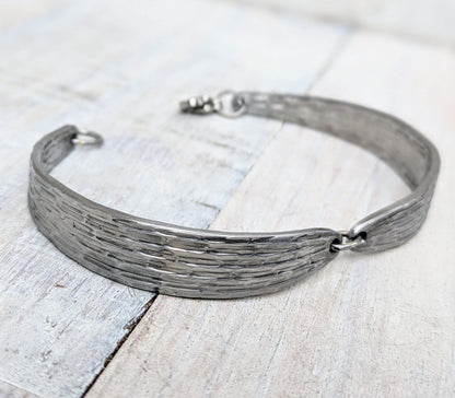 Stainless Steel Patterend Handmade Bracelet
