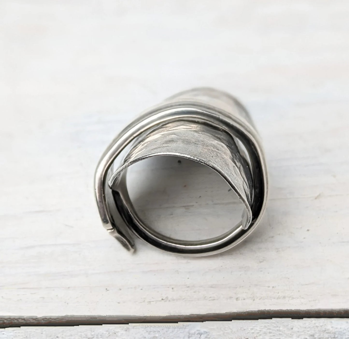 Large 1947 Sterling Silver Baby Spoon Ring