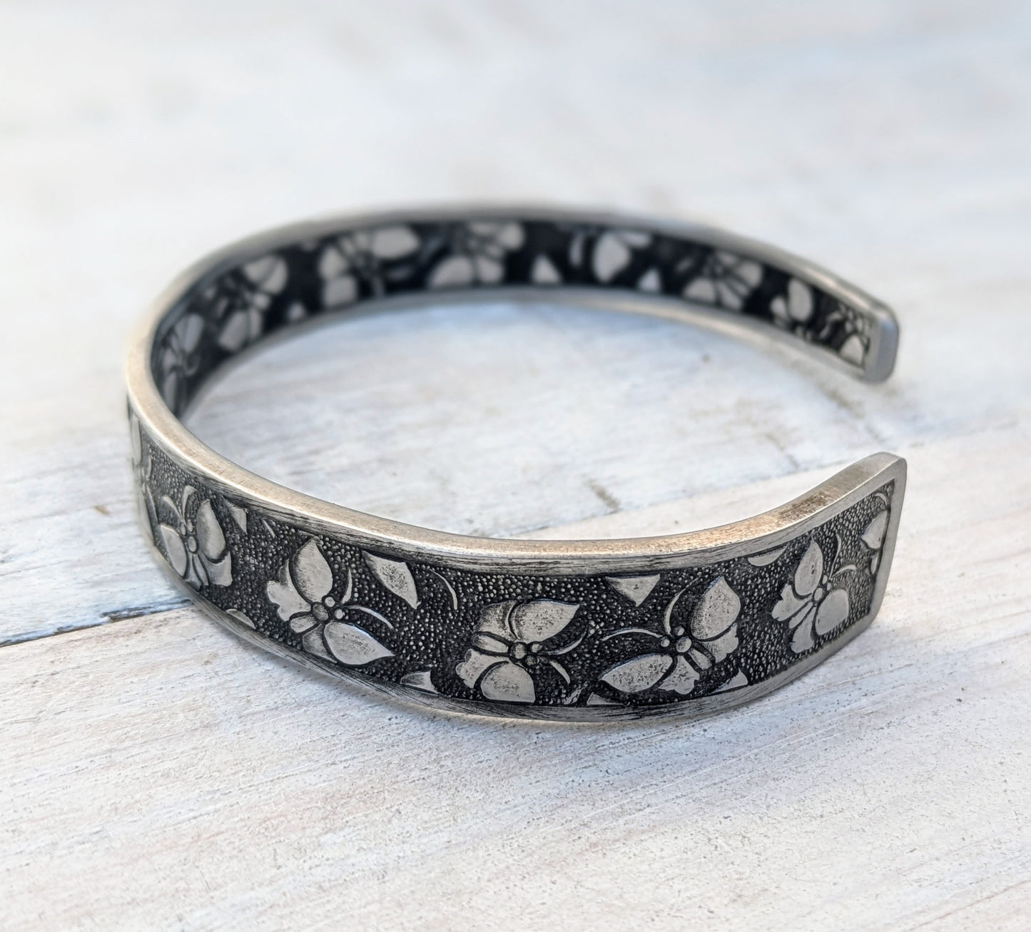 butterfly pattern cuff bracelet