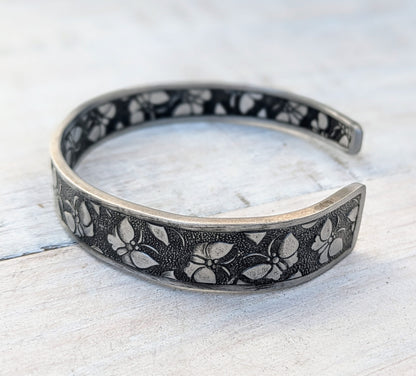 butterfly pattern cuff bracelet