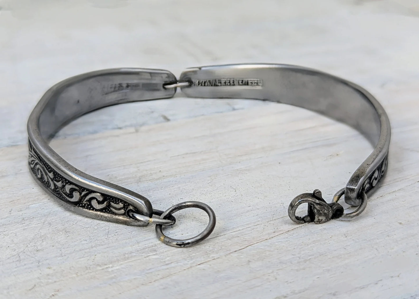 Stainless Steel Floral Bracelet