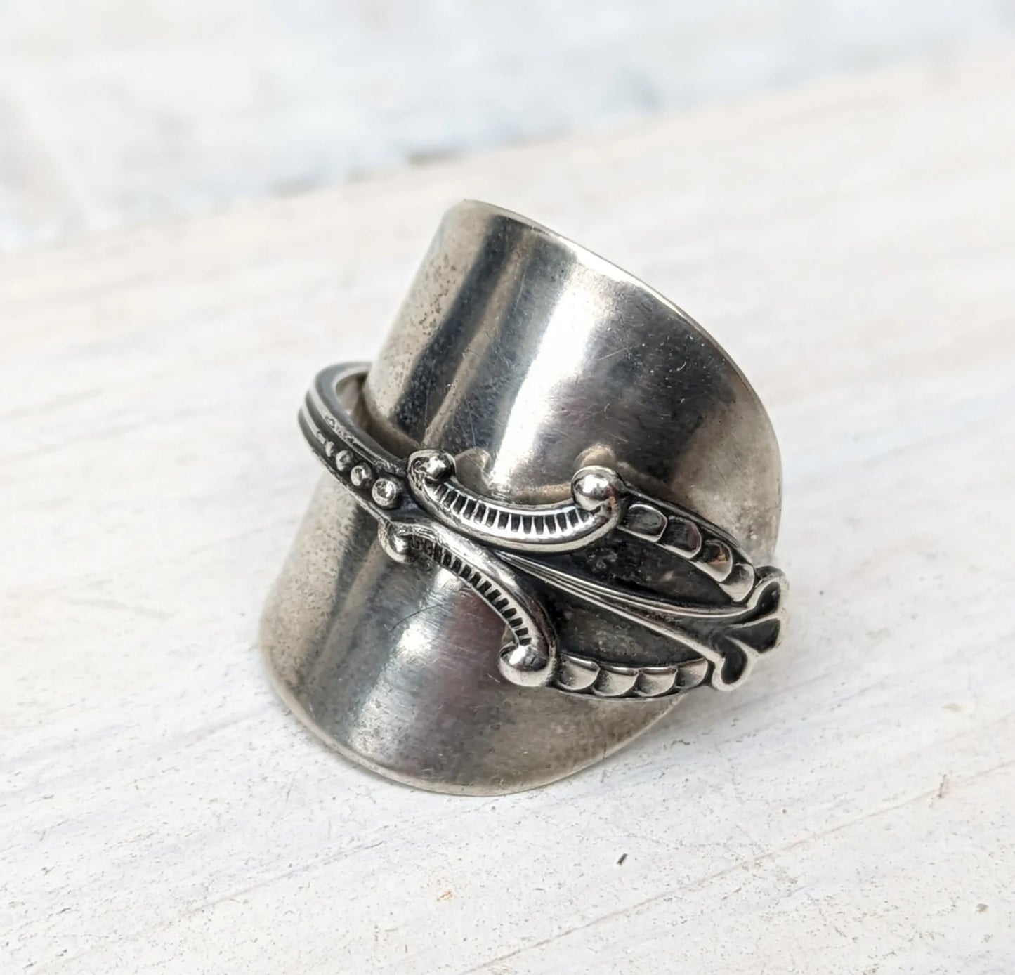 Birmingham Sterling SILVER 1906 Spoon Ring