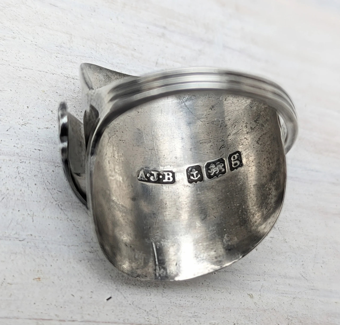 Birmingham Sterling SILVER 1906 Spoon Ring