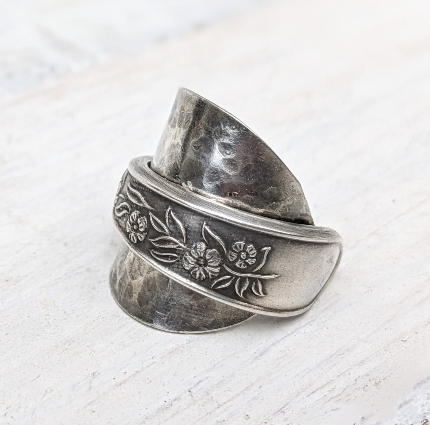 Floral Unisex Vintage Spoon Ring