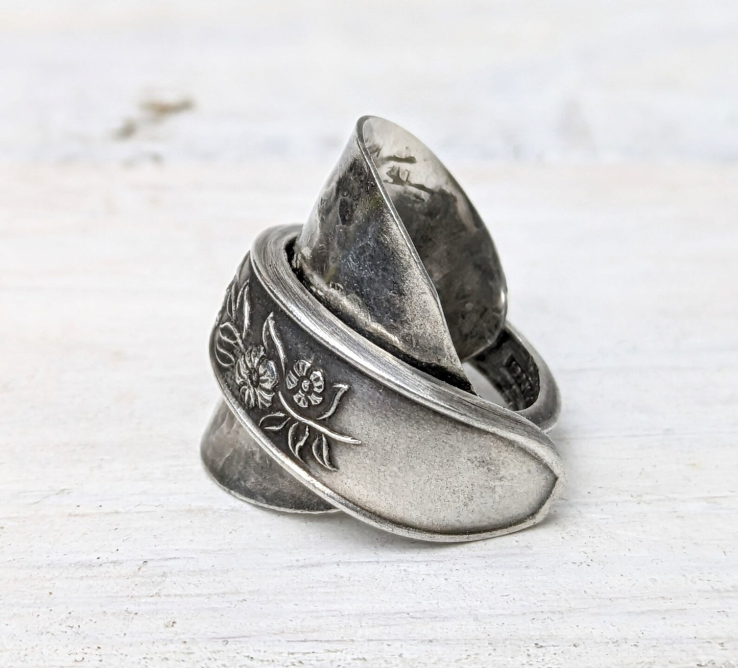 Floral Unisex Vintage Spoon Ring