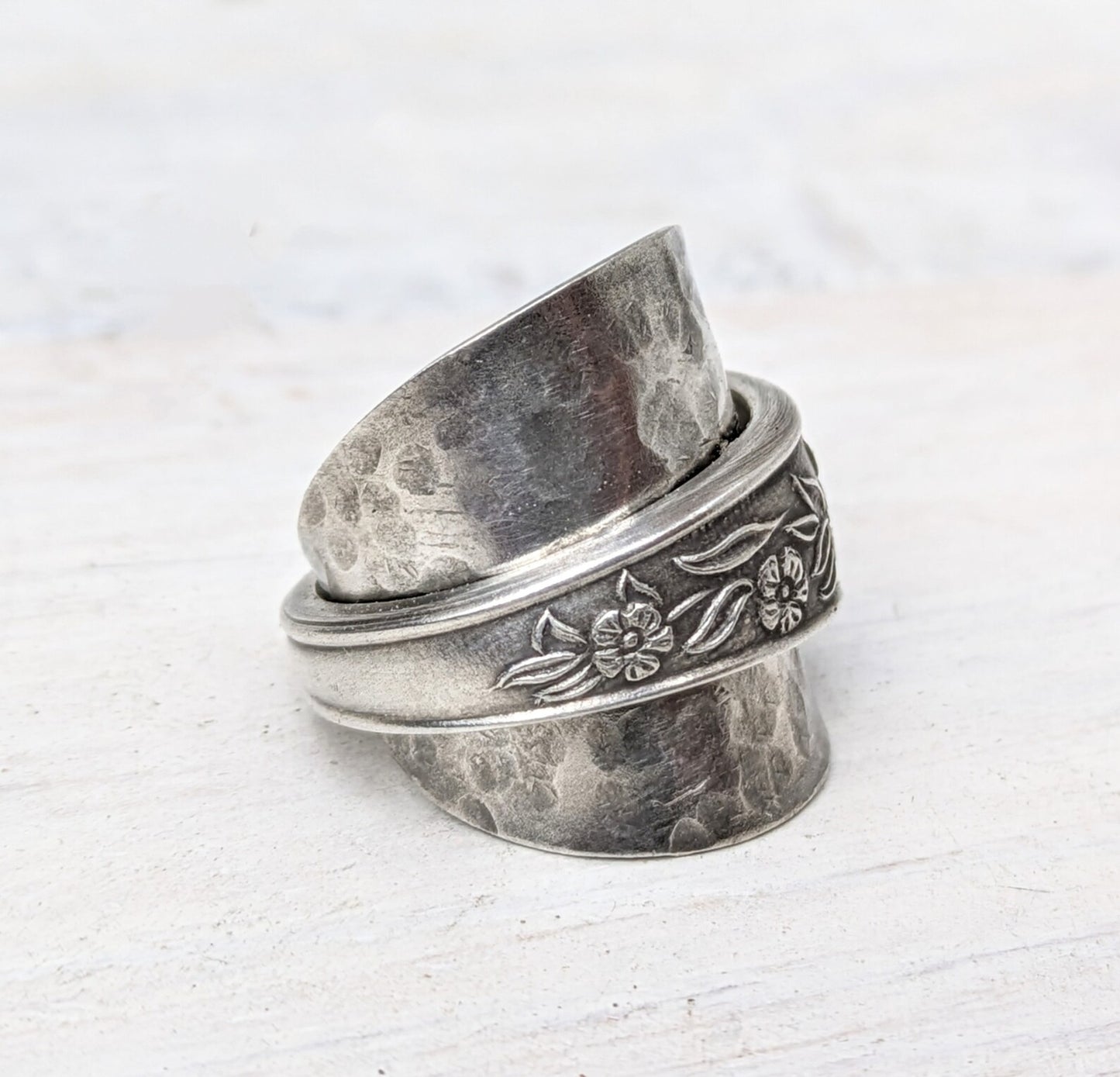 Floral Unisex Vintage Spoon Ring