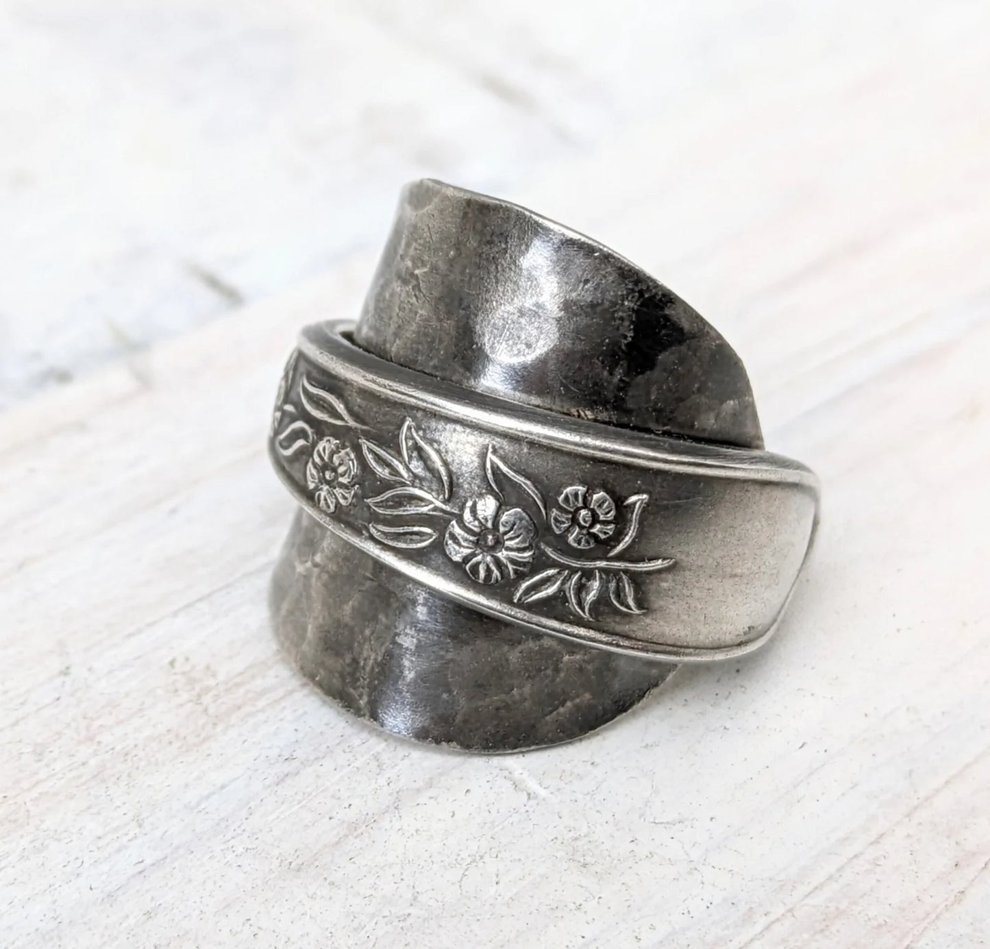 Floral Unisex Vintage Spoon Ring