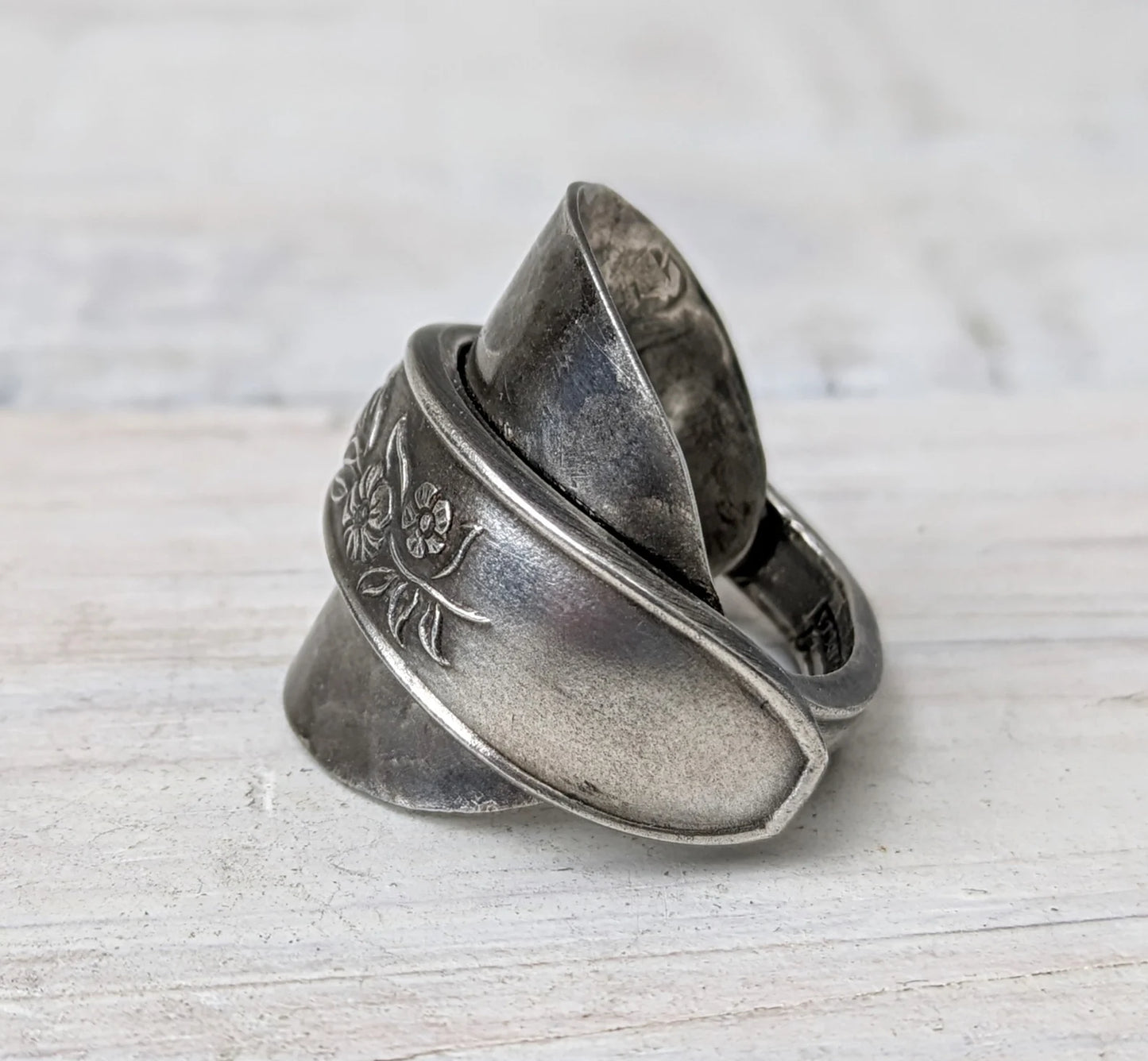 Floral Unisex Vintage Spoon Ring