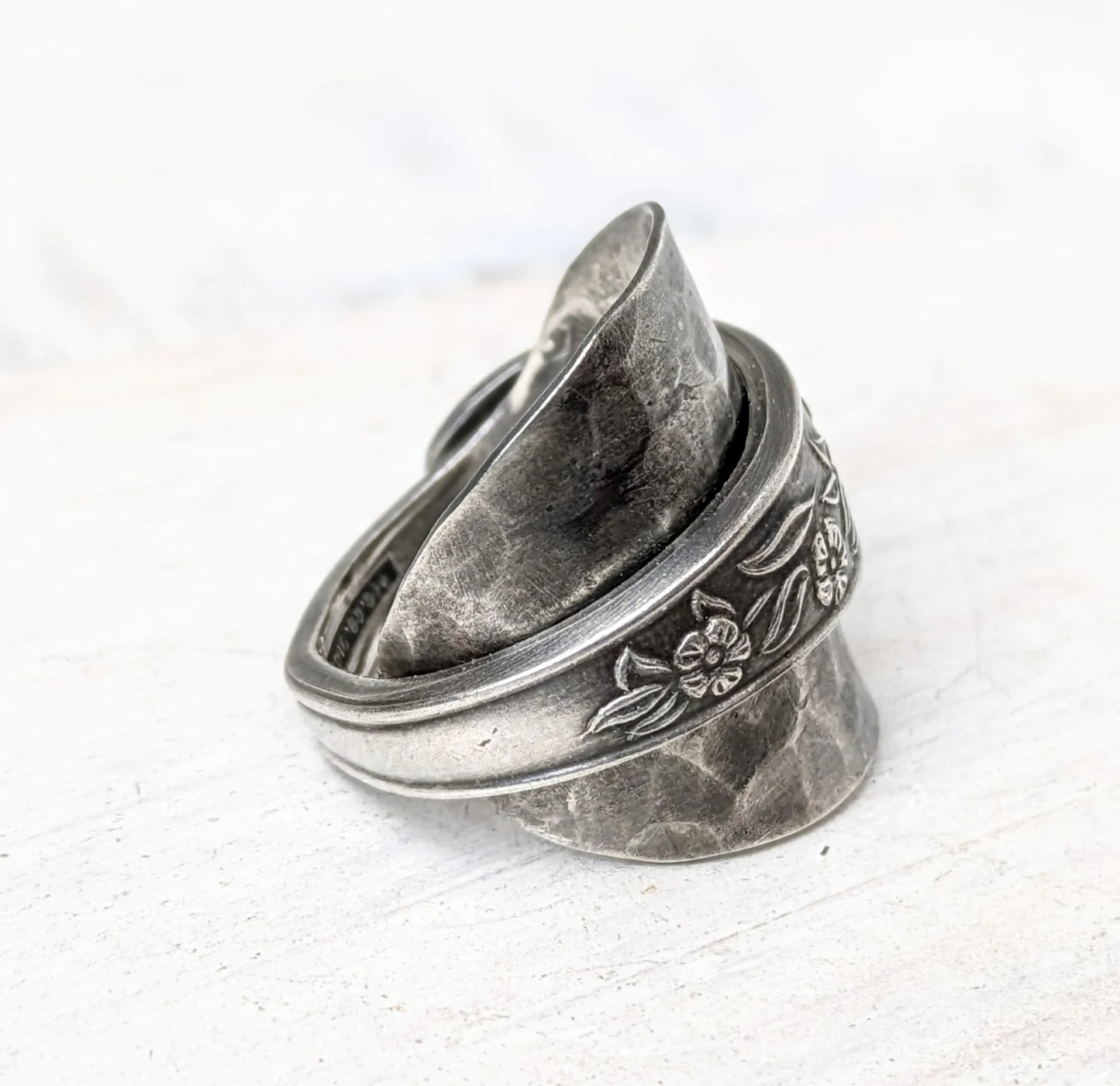 Floral Unisex Vintage Spoon Ring