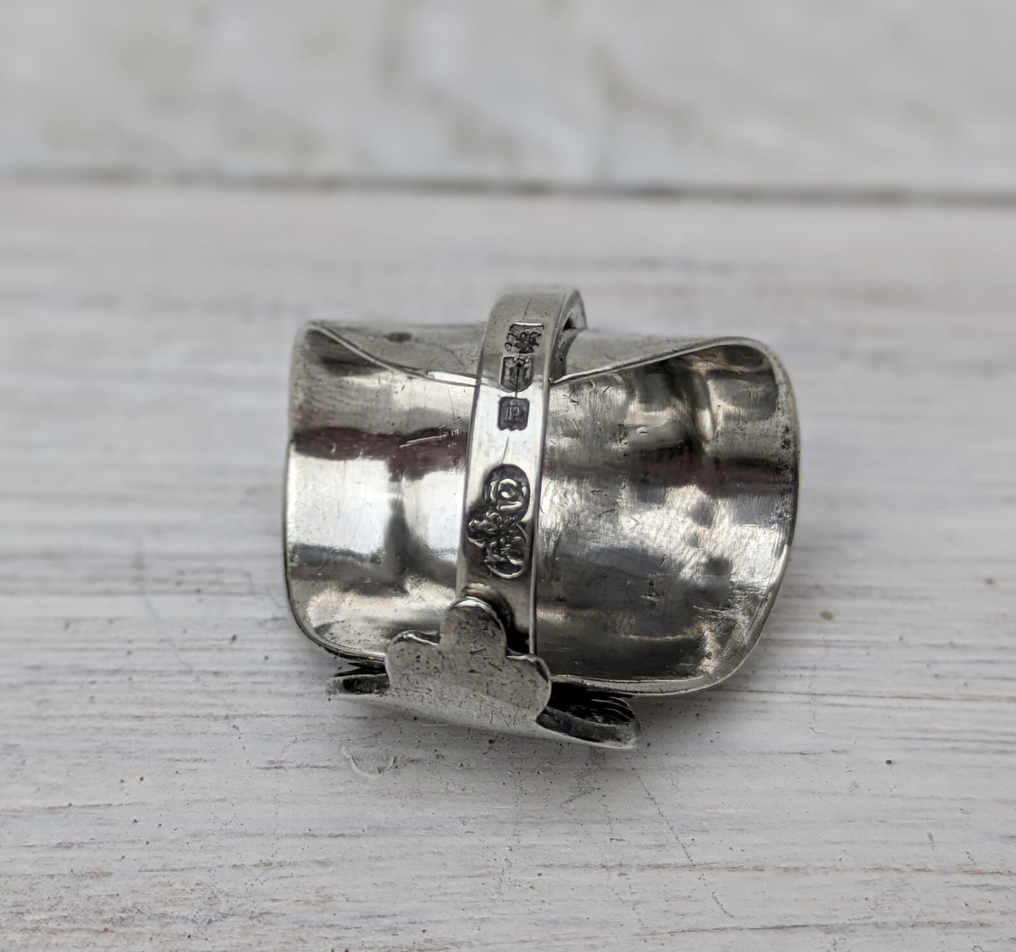 Sterling SILVER - 1909 Edwardian London Silver Spoon Ring