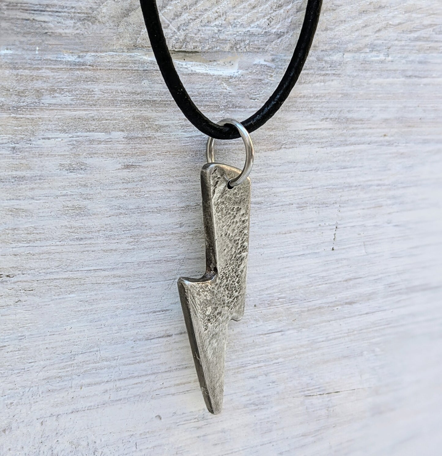 LIGHTNING BOLT Sterling Silver Handmade Pendant