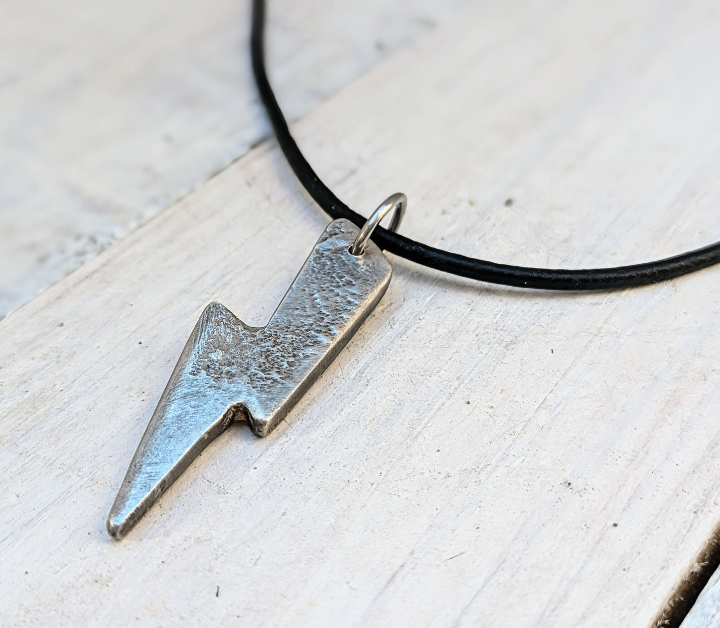 LIGHTNING BOLT Sterling Silver Handmade Pendant