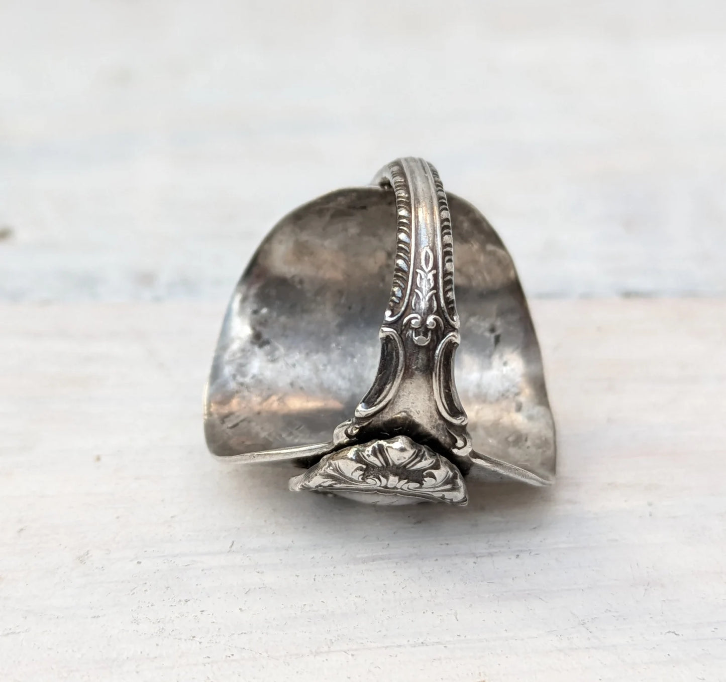 Sterling SILVER  1939 Spoon Ring - Initialled Letter M