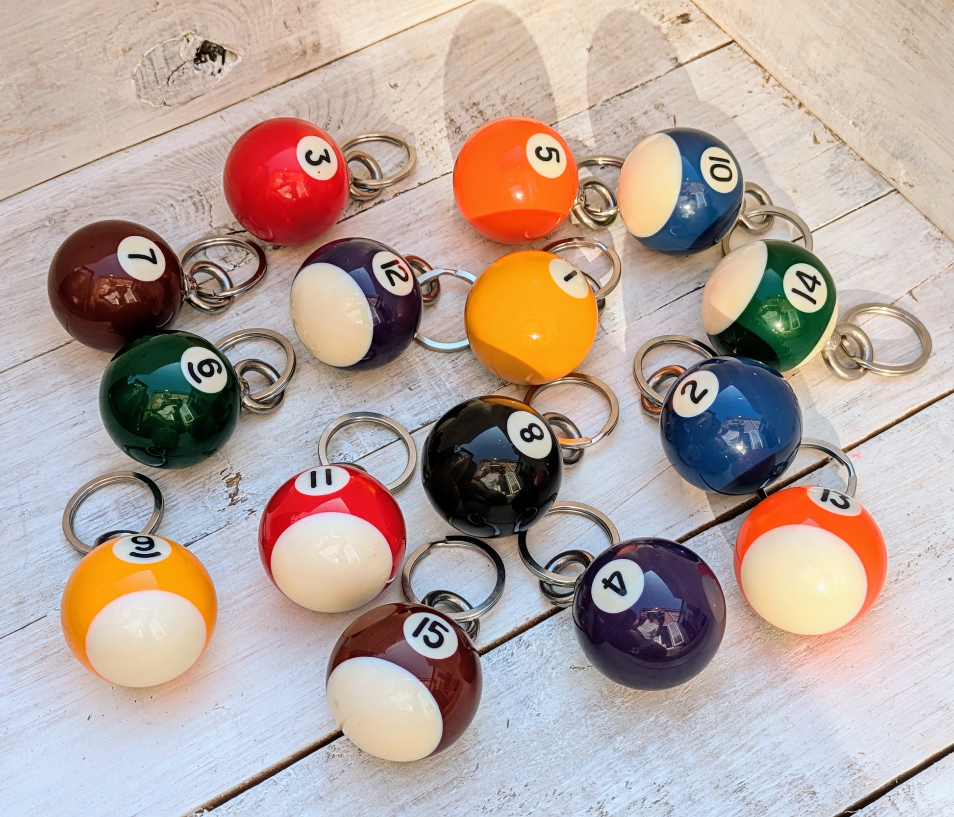 pool ball key chains