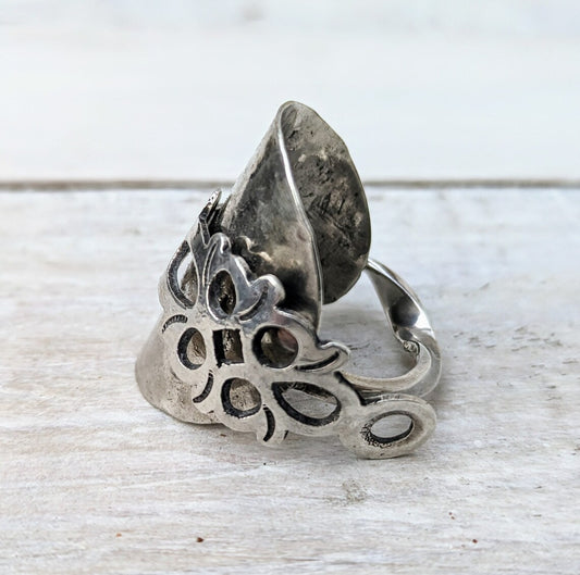 Floral Style Spoon Ring