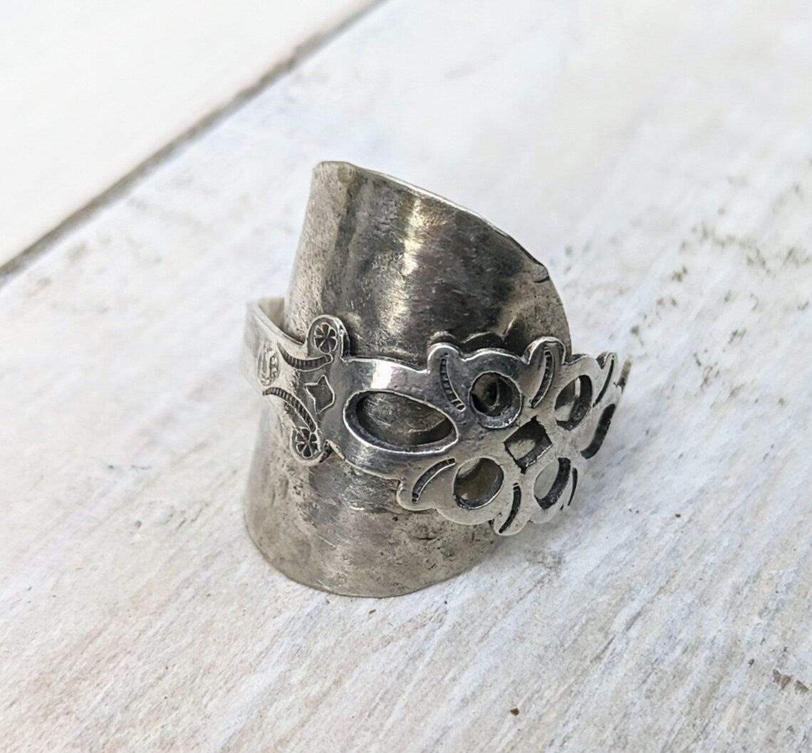 Floral Style Spoon Ring