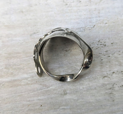 Floral Style Spoon Ring